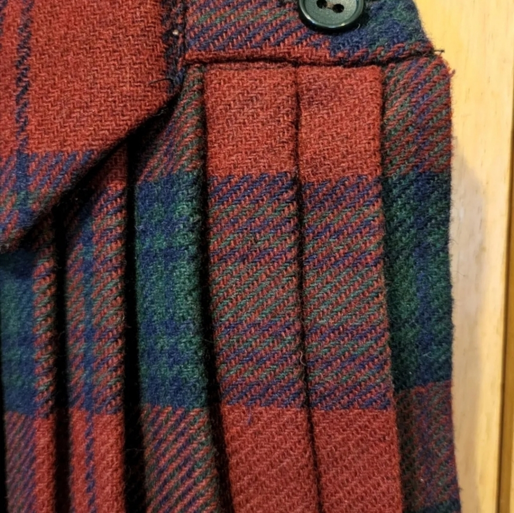 Cobra Wool Mixture Made In Ireland Tartan Plaid Pleated Girls Jumper Dress - Picture 2 of 12